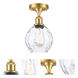 Ballston Small Waverly 1 Light 6 inch Satin Gold Semi-Flush Mount Ceiling Light, Ballston