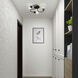 Bromley 3 Light 13 inch Black with Brushed Nickel Accents Flush Mount Ceiling Light