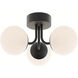 Metropolitan LED 16 inch Black Semi Flush Mount Ceiling Light