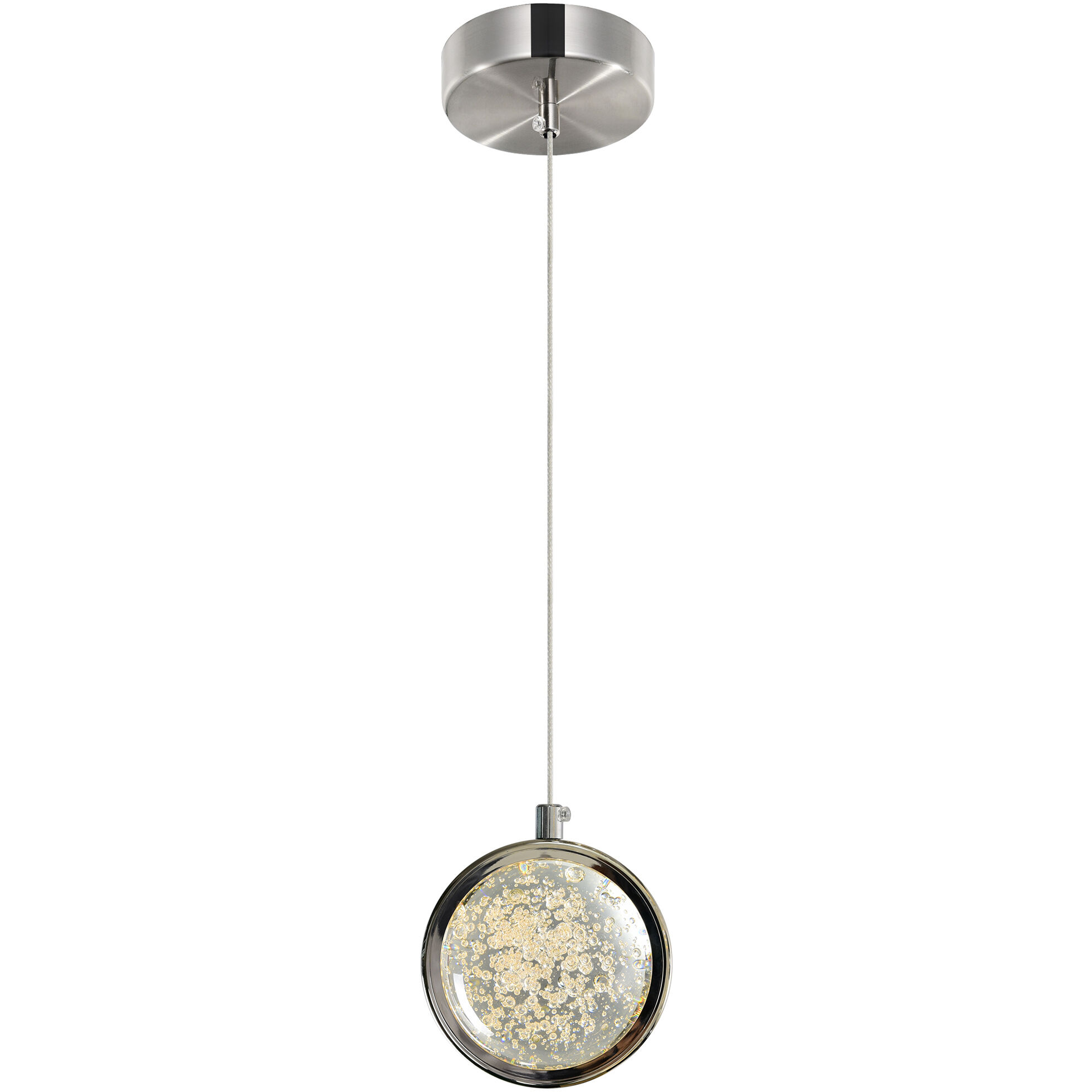 Salvador LED 4 inch Polished Nickel Mini Pendant Ceiling Light