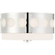 Kirby 2 Light 13.25 inch Polished Nickel Flush Ceiling Light