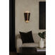 Rock On 2 Light 8.75 inch Brontourage and Matte Black Wall Sconce Wall Light