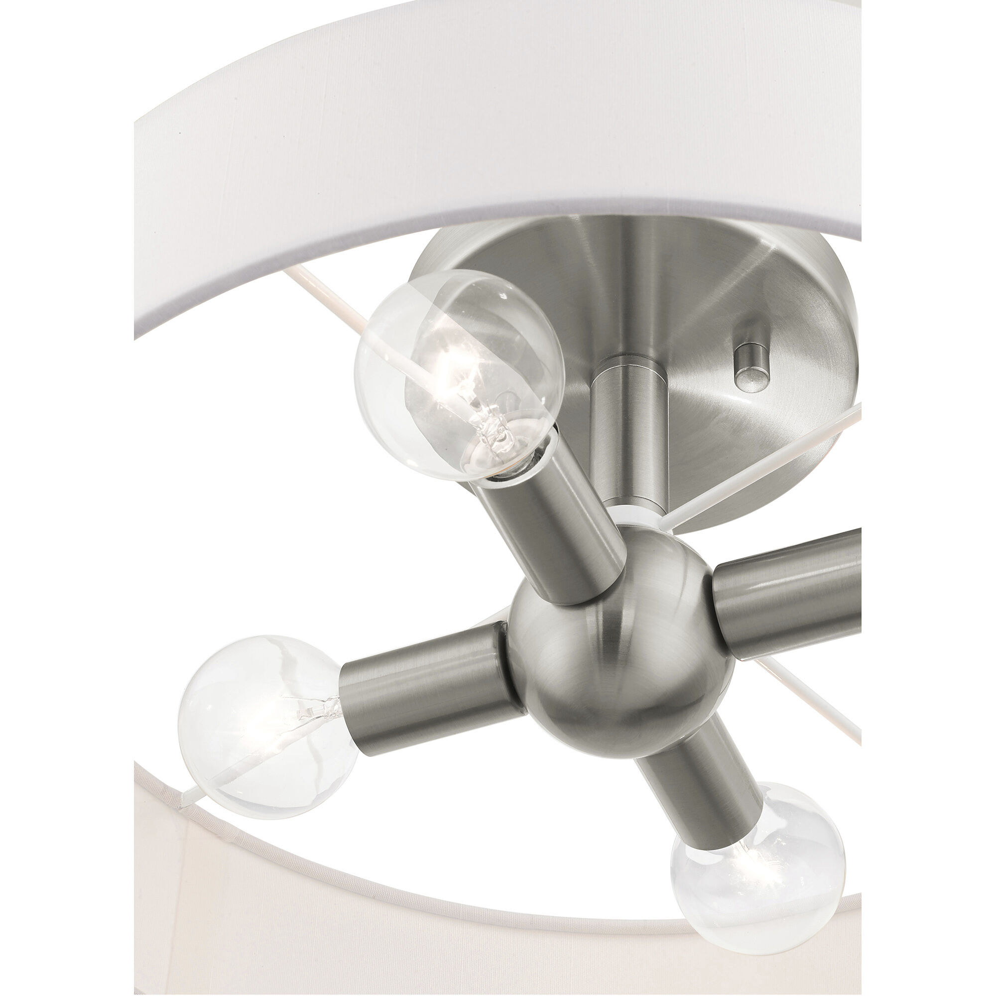 Venlo 4 Light 14 inch Brushed Nickel Semi Flush Ceiling Light