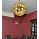Fiori 20 Light 23 inch Bronze Single Pendant Ceiling Light in Amber Murano