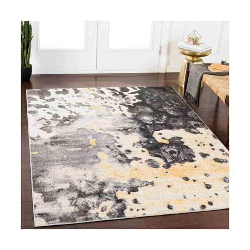Milton 91 X 63 inch Butter/Black/Charcoal/Medium Gray/White Rugs, Rectangle