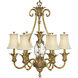 Plantation 7 Light 28 inch Burnished Brass Indoor Chandelier Ceiling Light