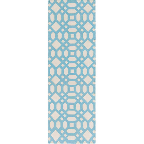 Lagoon 72 X 48 inch Aqua, Ivory Rug