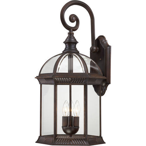 Boxwood 3 Light 26 inch Rustic Bronze Outdoor Wall Lantern