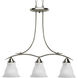 Nerissa 3 Light 6.5 inch Brushed Nickel Chandelier Ceiling Light