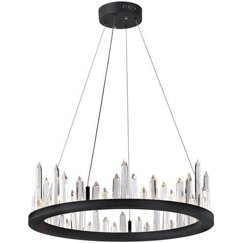 Juliette LED 24 inch Black Up Chandelier Ceiling Light