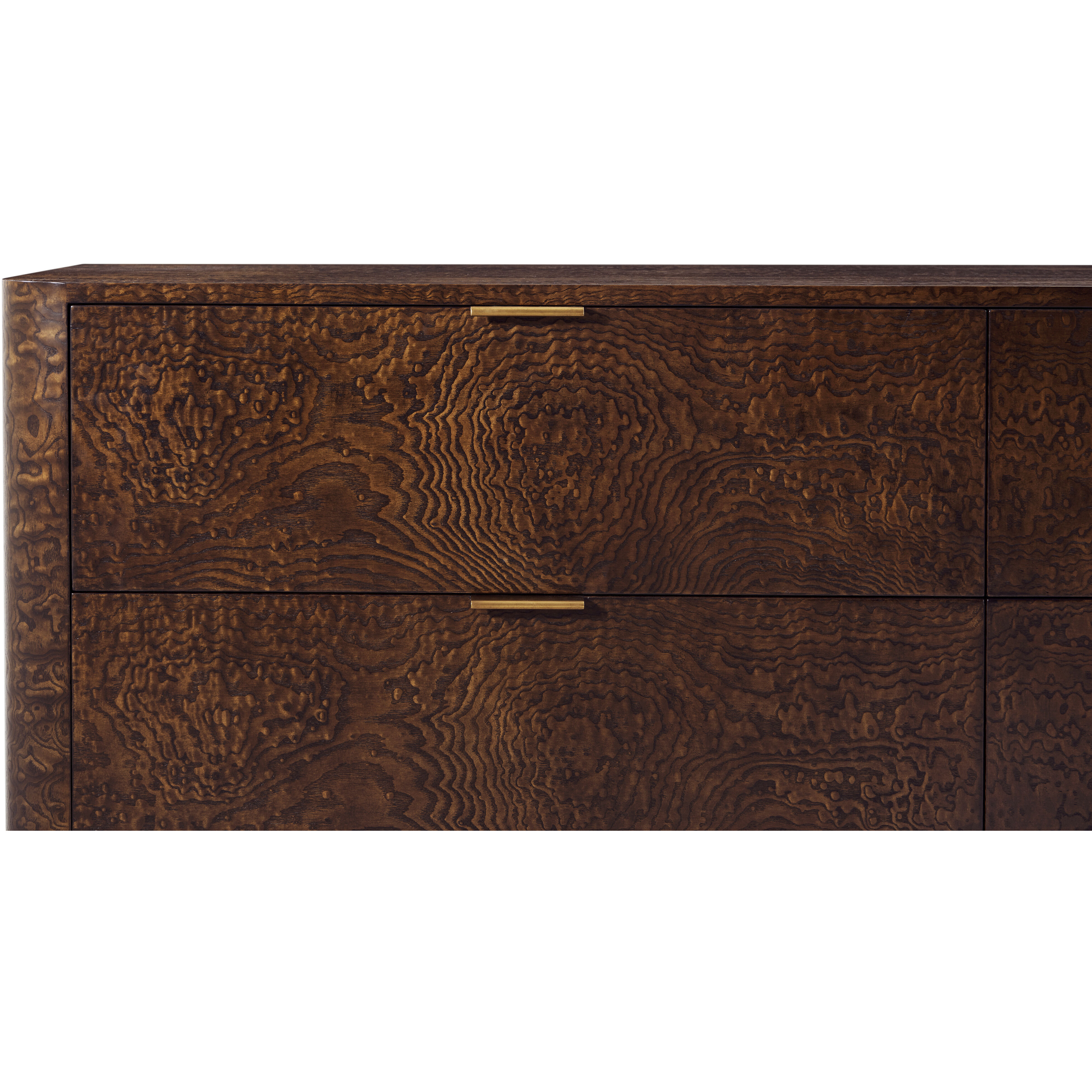 Kesden Pyramid Brown Dresser, Wooden, 6-Drawer