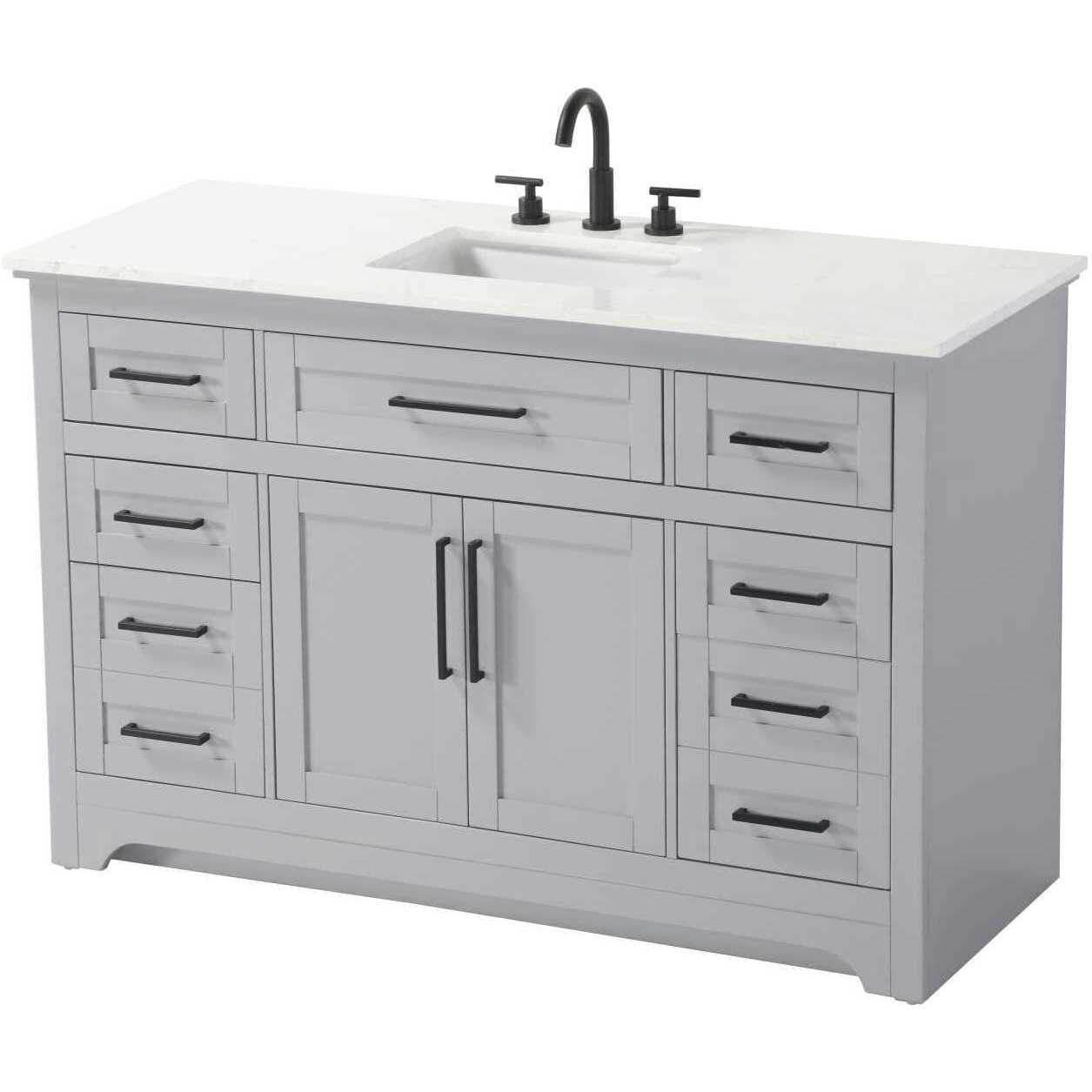 Remington 54 X 35 inch Grey Bathroom Vanity Cabinet