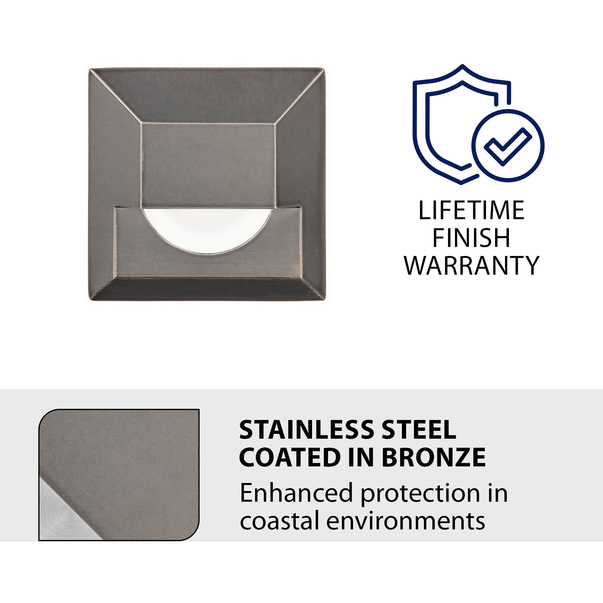 Tyler 12 4 watt Stainless Steel Coated in Bronze Path Lighting in 3000K, Bronzed Stainless Steel, WAC Landscape