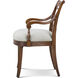Delphine Chateau Brown Dining Arm Chair, Wooden, Upholstered, Provence