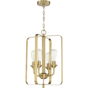 Neighborhood Bridgestone 4 Light 15.25 inch Satin Brass Foyer Light Ceiling Light