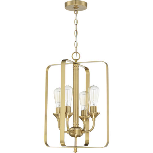 Neighborhood Bridgestone 4 Light 15.25 inch Satin Brass Foyer Light Ceiling Light