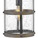 Estate Series Lakehouse LED 17 inch Aged Zinc with Driftwood Gray Outdoor Wall Mount Lantern, Medium