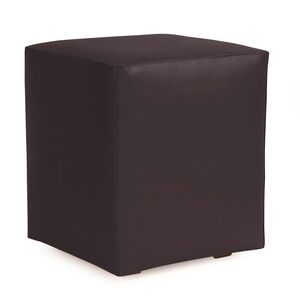 Universal 20 inch Atlantis Black Outdoor Cube Ottoman with Slipcover