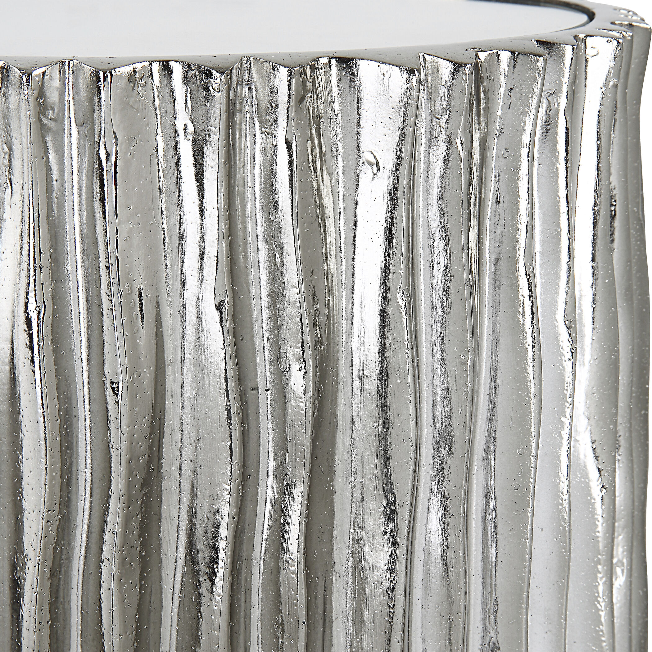 Echo 22.75 X 10.5 inch Polished Dark Nickel Side Table