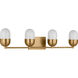 Drew & Jonathan Scott Foster 4 Light 30.75 inch Satin Brass Vanity Light Wall Light