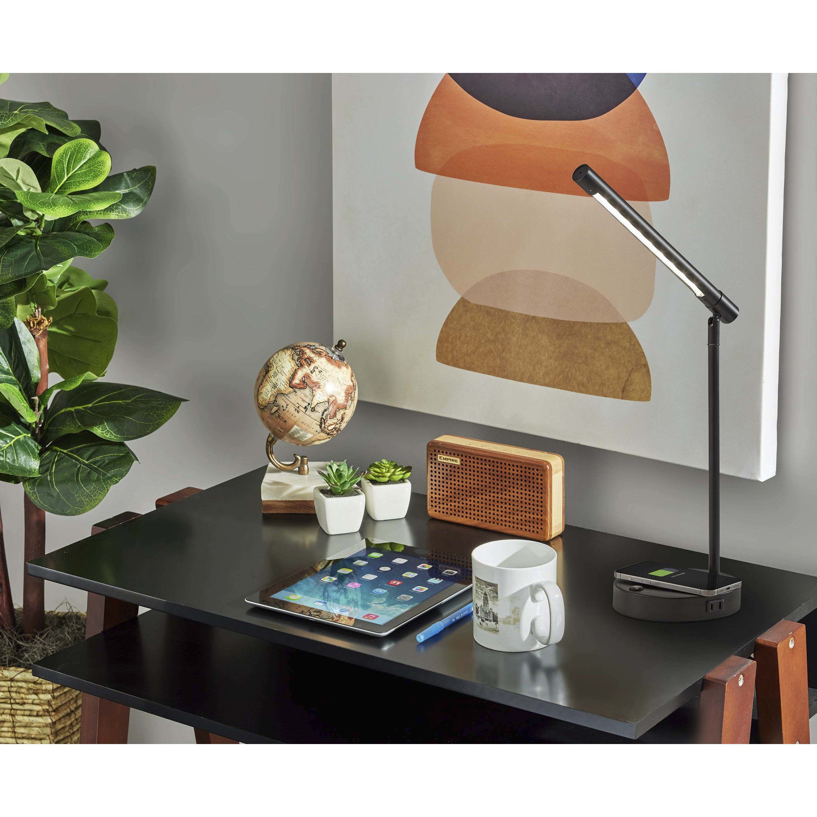 Dax 16 inch 9.00 watt Black Wireless Charging Desk Lamp Portable Light