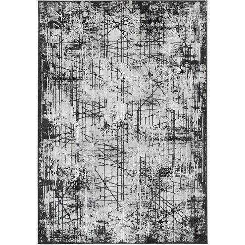 Sesia 130 X 94 inch Black/Grey Rug in 8 x 11
