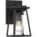 Lanister Court 1 Light 11 inch Coal/Gold Outdoor Wall Light, Great Outdoors