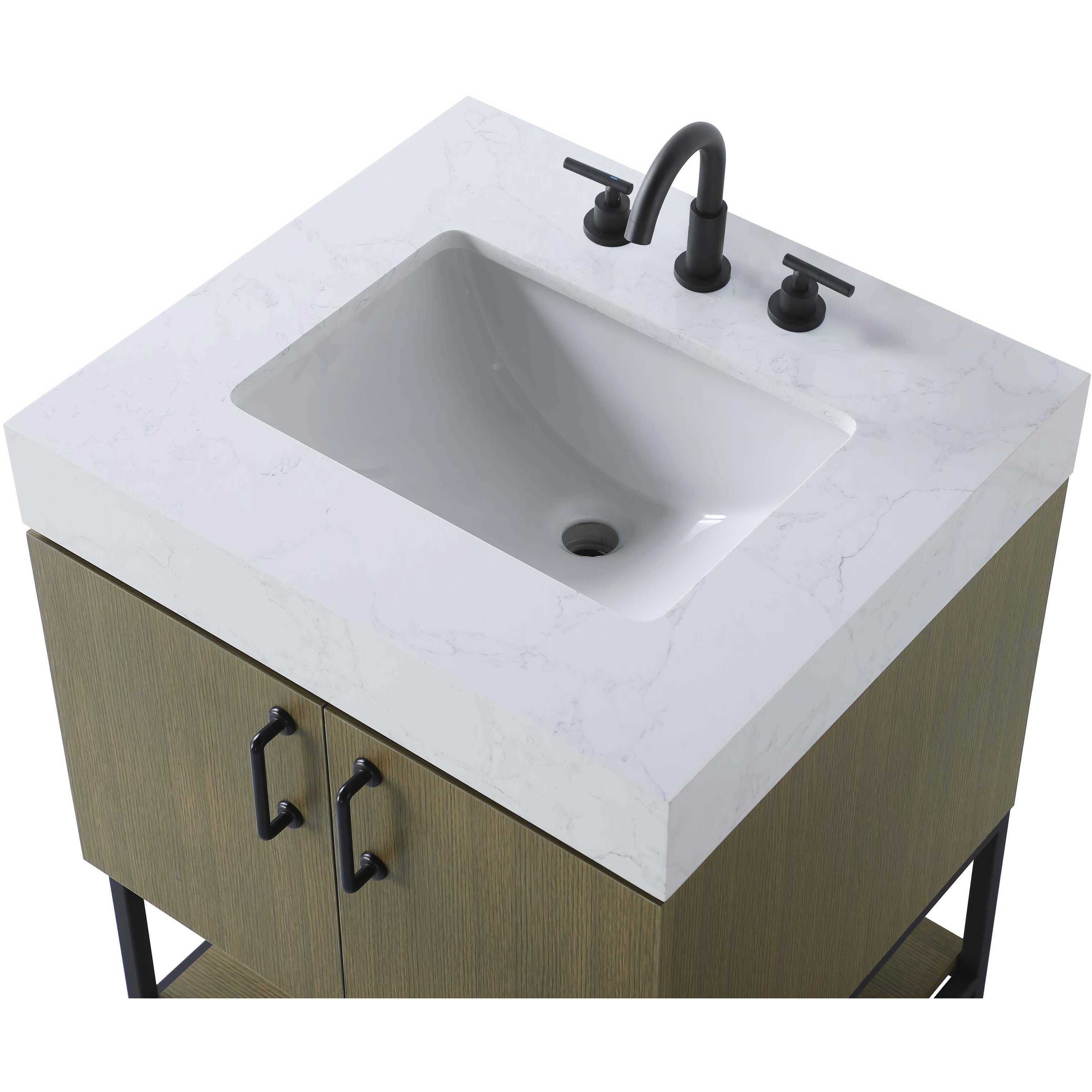 Caroline 24 X 34 inch Chestnut Brown Bathroom Vanity Cabinet