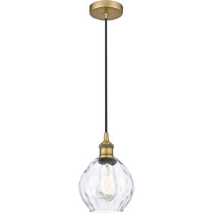 Edison Waverly LED 6 inch Brushed Brass Mini Pendant Ceiling Light