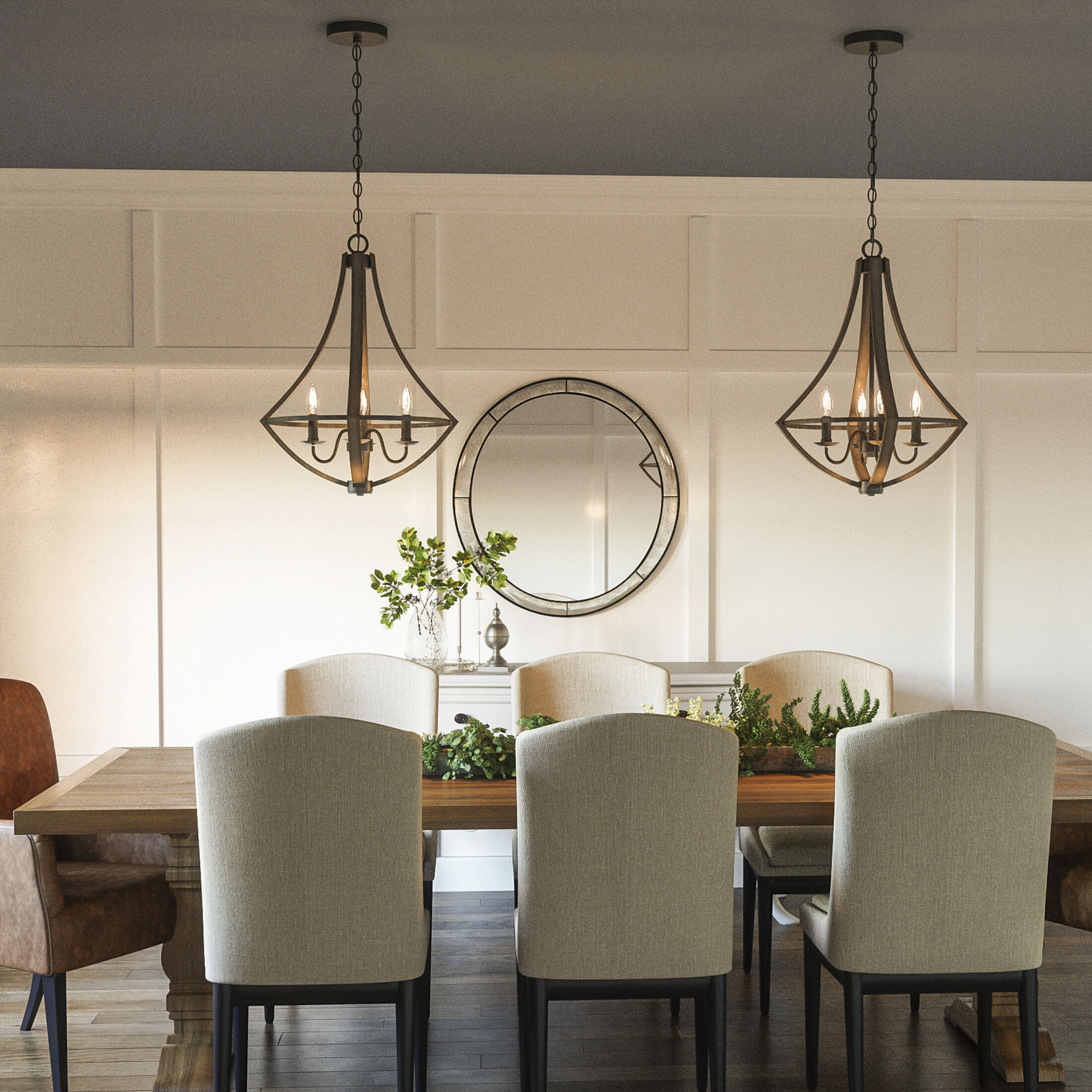 Shire 4 Light 18 inch Rustic Black Dinette Chandelier Ceiling Light