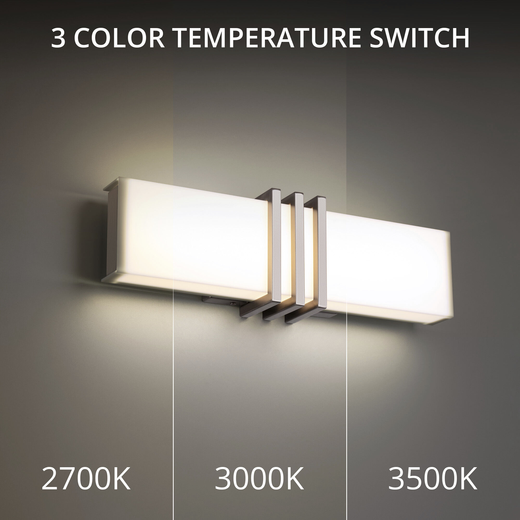 Minibar LED 18 inch Brushed Nickel Bath Vanity & Wall Light, dweLED