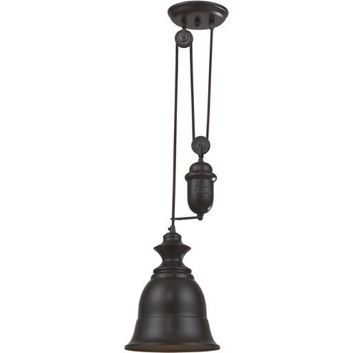 Farmhouse 1 Light 8 inch Oil Rubbed Bronze Mini Pendant Ceiling Light in Incandescent