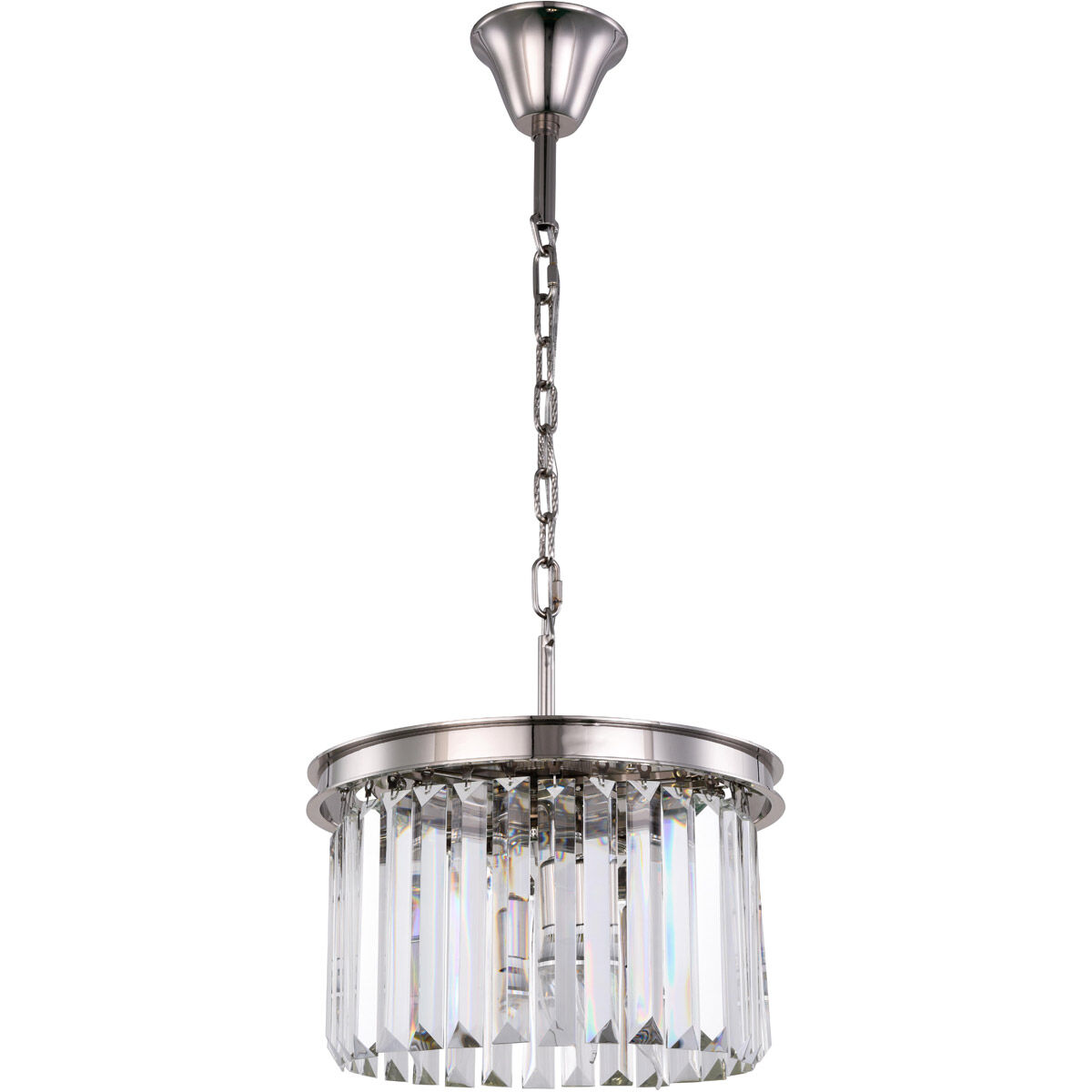 Sydney 3 Light 16 inch Polished Nickel Pendant Ceiling Light, Urban Classic