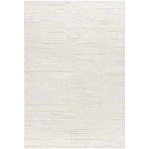 Transcendence 108 X 72 inch Light Silver / Off-White / Pearl Handmade Rug in 6 x 9