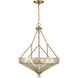 Emerald 4 Light 20 inch Warm Brass Pendant Ceiling Light