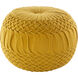 Alana 14 inch Mustard Pouf, Round