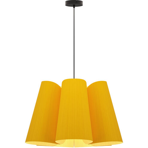 Julieta 1 Light 27.5 inch Black Pendant Ceiling Light in Yellow/Ash, 28 in, WEP Collection