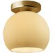 Radiance LED 10 inch Muted Yellow and Matte Black Semi Flush Ceiling Light