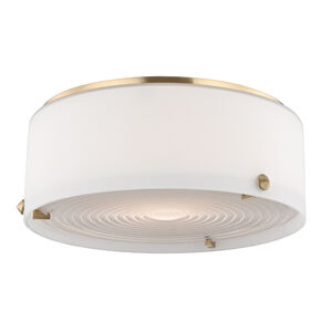 Blackwell LED 10 inch Satin Brass Flush Mount Ceiling Light