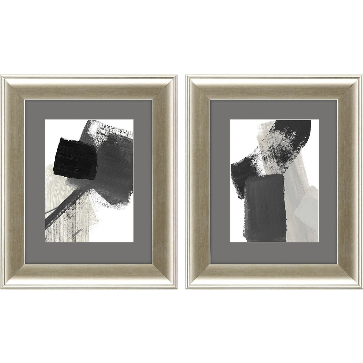 Square Inclinations Square Tendencies Black and Gray Framed Art, Propac