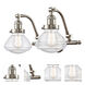 Franklin Restoration Olean 2 Light 19 inch Brushed Satin Nickel Bath Vanity Light Wall Light in Seedy Glass, Franklin Restoration