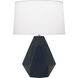 Delta 22.5 inch 150 watt Matte Midnight Blue Table Lamp Portable Light