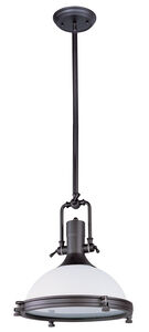 Hi-Bay 1 Light 17.75 inch Bronze Single Pendant Ceiling Light