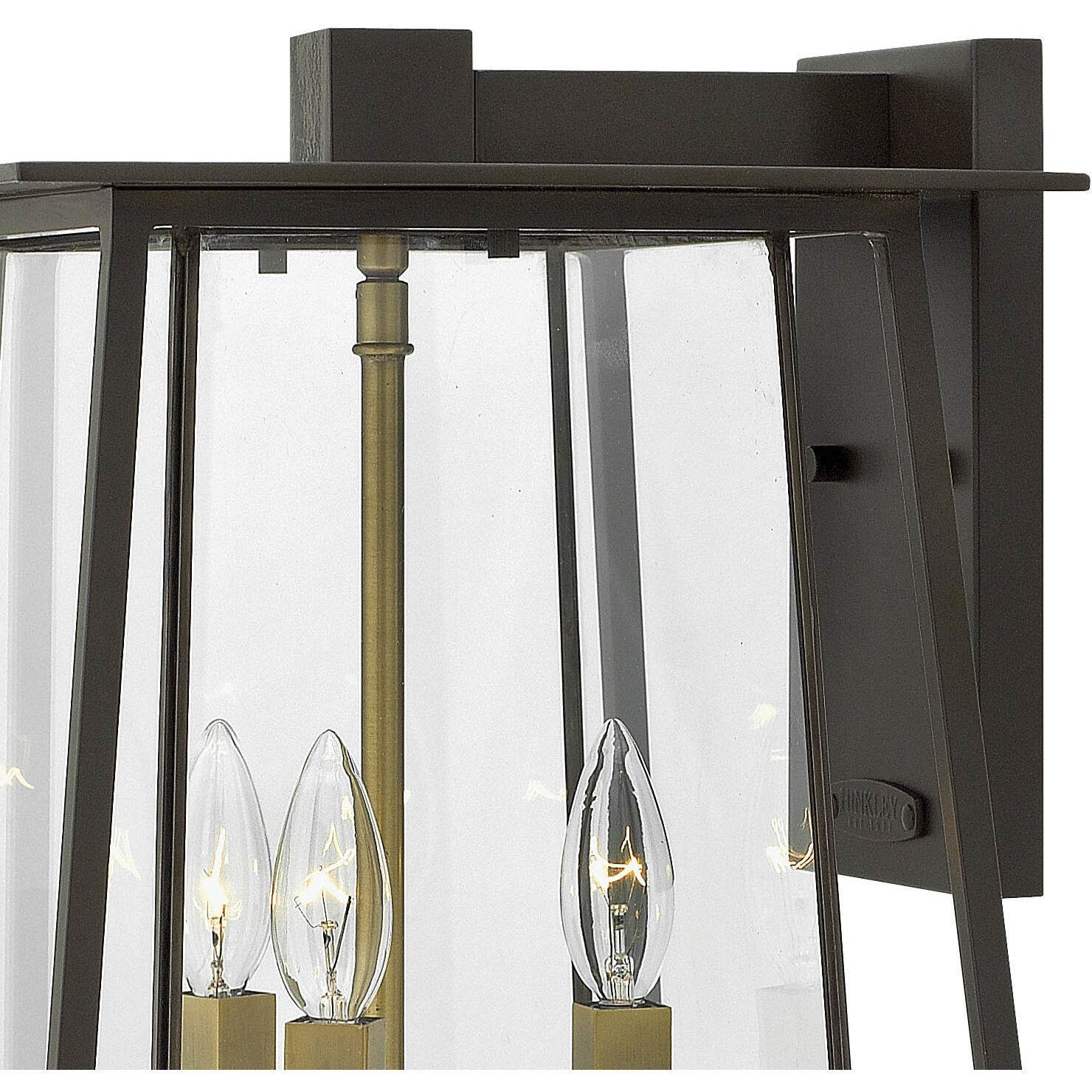 Walker Outdoor Wall Mount Lantern in Buckeye Bronze, Non-LED, Large