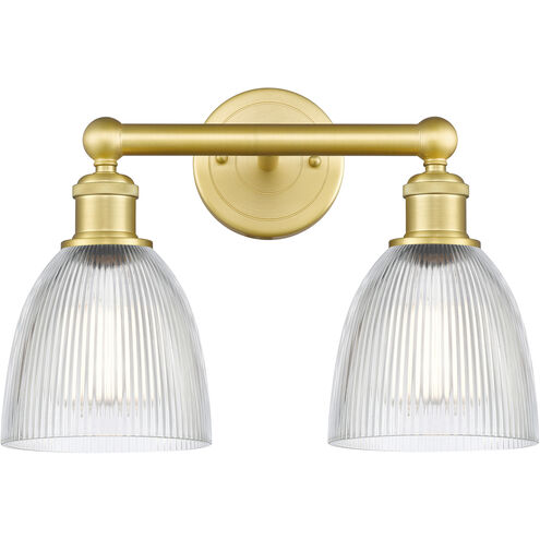 Castile 2 Light 15 inch Satin Gold Bath Vanity Light Wall Light in Clear