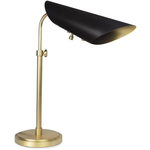 Vest 26.5 inch 60 watt Blackened Brass and Natural Brass Table Lamp Portable Light