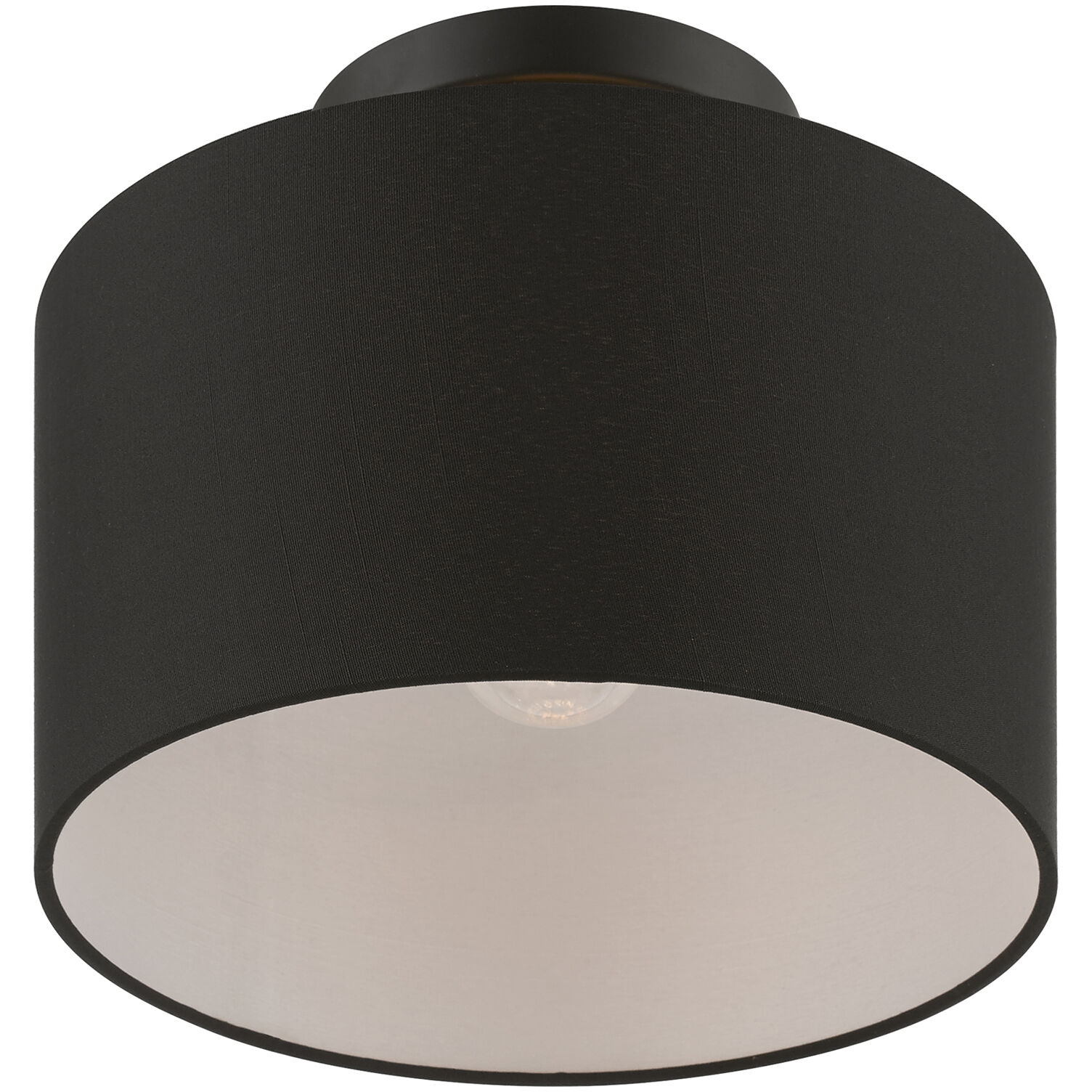 Bainbridge 1 Light 10 inch Black Small Semi-Flush Ceiling Light, Small
