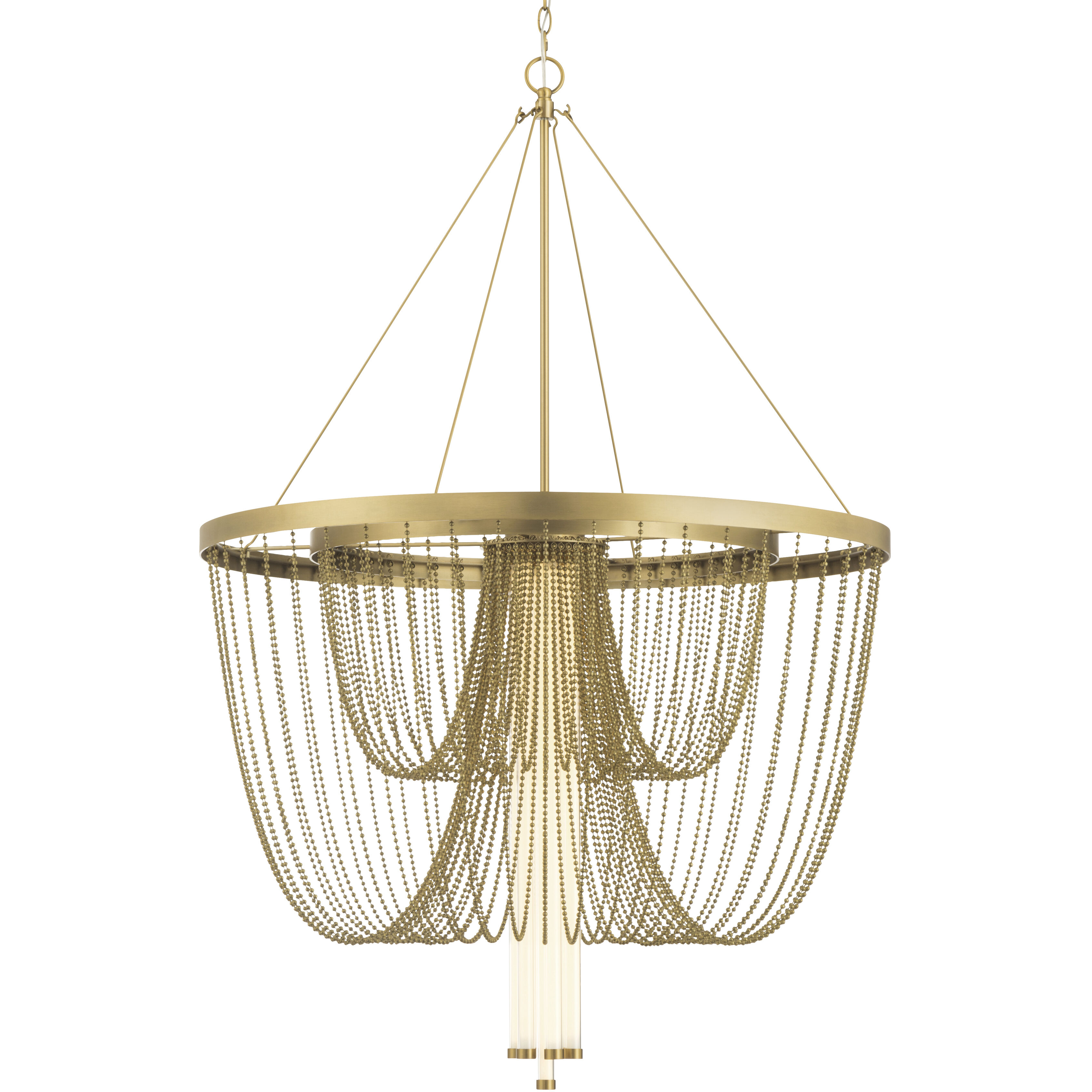 Jezelle LED 34.25 inch Legacy Brass Pendant Ceiling Light