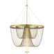 Jezelle LED 34.25 inch Legacy Brass Pendant Ceiling Light