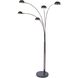 Mushroom 85 inch 40.00 watt Black Nickel and Black Arc Floor Lamp Portable Light